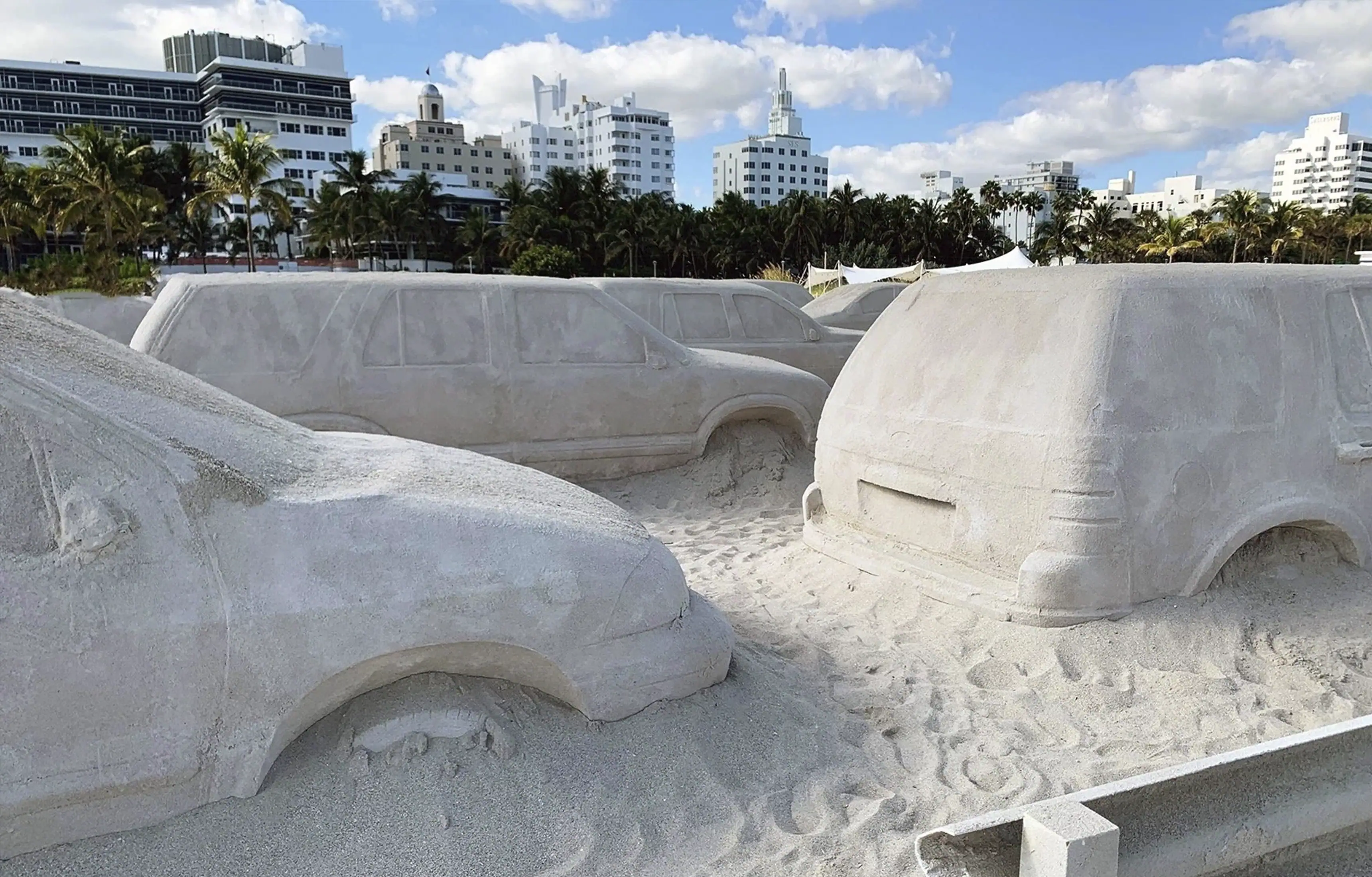 Order of Importance: Leandro Erlich’s Sand Traffic Jam on Miami Beach