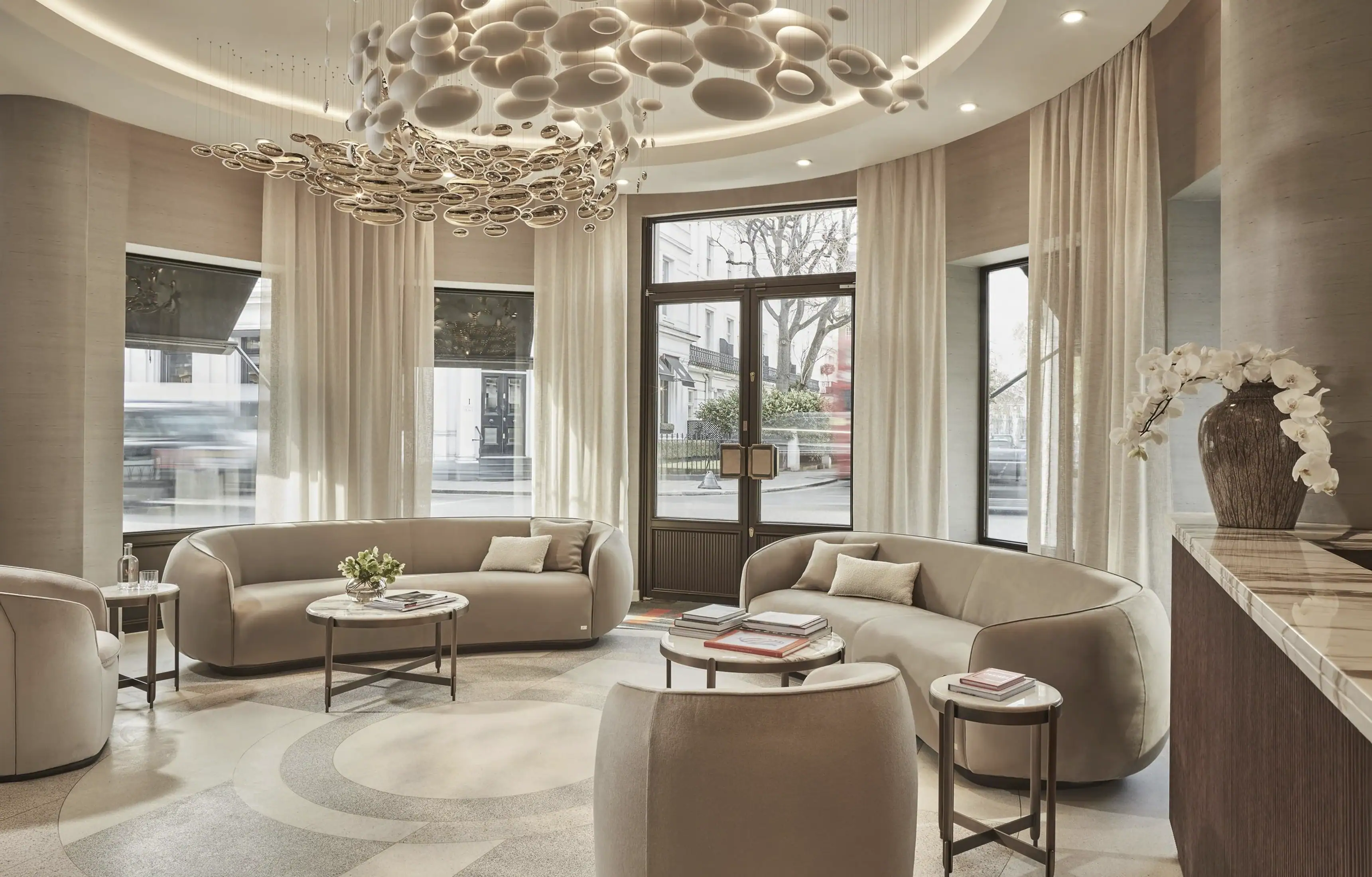 A sofa measured against a recovering body: Elie Saab Maison in South Kensington