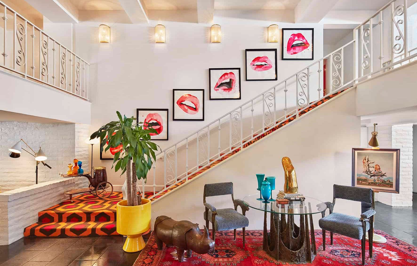 Lobby at Parker Palm Springs hotel, California