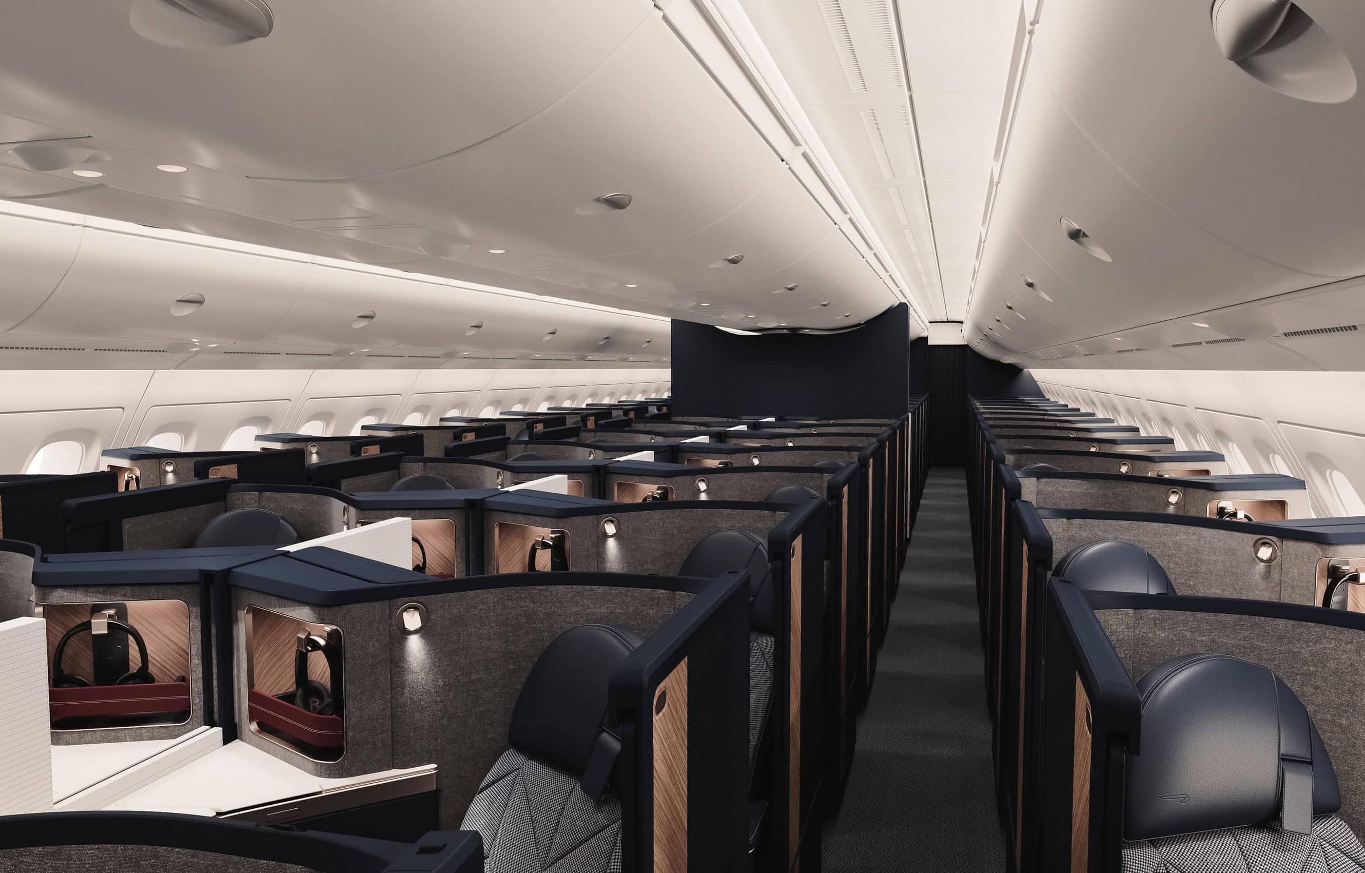 British Airways Runs One Herringbone Through All Four A380 Cabins